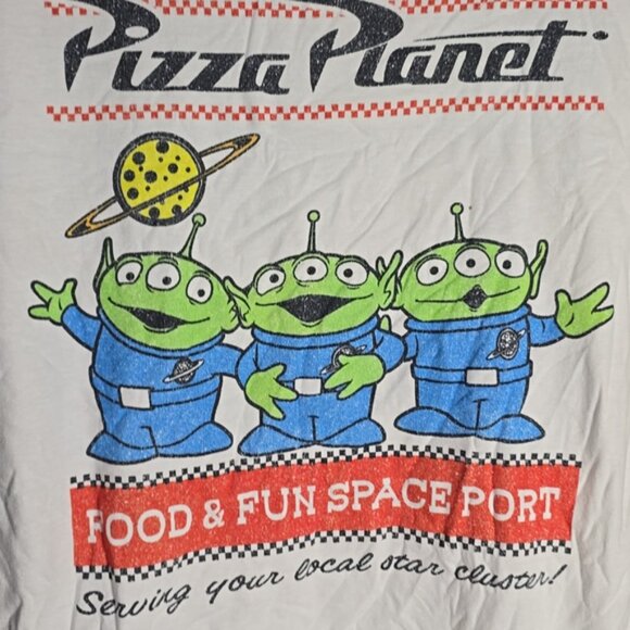 Disney Toy Story Pizza Planet White T-shirt Size Large - Picture 3 of 8